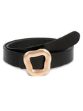 Teakwood Leathers Women Leather Belt With Golden Buckle Adjustable Holes, Casual Durable For All Occasions,Classic Design For Mo