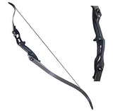 Toparchery Archery 56 Takedown Hunting 45lbs Recurve Bow Metal Riser Right Hand Black Longbow