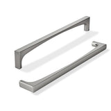 khtumeware 2 Pack Solid Handles 10-Inch(256mm) Brushed Nickel Cabinet Pulls,Heavy Duty for Kitchen Cabinets, Cupboards, Drawers