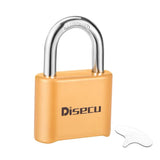 1 Pack disecu Heavy Duty 4 Digit Combination Lock, Anti-Error Feature, Outdoor Waterproof Padlock for School Gym Locker, Fence,