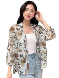 Toplot Women'S Front Open Floral Printed Shrug Top Regular Fit (Shrug-5148-Yellow-M),Yellow,,B0CJRFXM1H