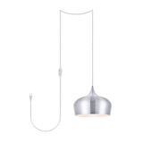 Living District Nora 1-Light Mid-Century Aluminum Pendant - Burnished Nickel