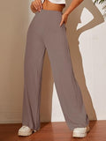 Toplot Women'S Ribbed Knit Wide-Leg Pants(Jqrd-Trouser-5252- Brown-30),Brown,30,B0F296RNH4
