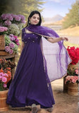 Gosriki Women'S Rayon Viscose Anarkali Embroidered Kurta With Pant & Dupatta (Gumsum Begani-Vks01-Gs_Xxl_Begani_Xx-Large),Begani,2,B0DXKWJLVT