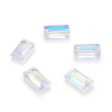 25pcs Adabele Austrian 14mm Faceted Rectangle Crystal Beads Clear AB Compatible with Swarovski Crystals Preciosa 5055
