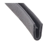 AP Products 018-3006 Ribbed Clip-On Trim Seal with PSA (White Tape) - Black