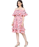 Oomph! Women'S Western & Fusion Wear Western Dresses For Women Pink - Md137