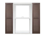 Homeside Open Louver Vinyl Shutters (1 Pair) 14-1/2in. x 67in. - 022 Chocolate
