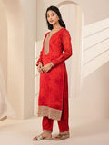 Libas Women'S Silk Chiffon Kurta Sets (99079O_Orange_Xxl)