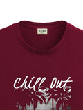 ADRO Mens Nature Graphic Tshirt - Premium Cotton T-Shirt with Stunning Nature Design - Best for Outdoor Enthusiasts Print Maroon T Shirt|RN24-CHILL-MR-L,Maroon