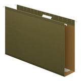 Pendaflex Extra Capacity Reinforced Hanging File Folders, 3, Legal Size, Standard Green, 1/5 Cut, 25 per Box (04153x3)