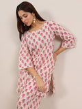 Libas Women'S Cotton Co-Ords (400437_Pink_Xxl)