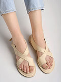 Shoetopia Womens Snd-136 Cream Flat Sandal - 3 Uk (Snd-136-Cream),Cream,3,B0C6692QNB