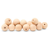 Wood Knobs, 1 Inch Round Natural Wood Drawer Pulls, Pack of 250 Unfinished Wooden Drawer Knobs, Ball Shaped Wood Cabinet Knobs,