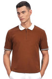 ADRO Polo T Shirt for Men | Plain Polo T-Shirt | 100% Cotton Polo Tshirt | Regular Fit Polo| Available in Plus Size Polo (in Alpha L Regular Brown),Brown