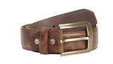 Walletsnbags MenS Crackle Formal Leather 35 Mm Chino Belt (Tan, 42)