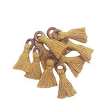 Zippy Flora Saree/Blouse/Dupatta/DIY/Craft Mini Cotton Tassels, Pack of 10 (Mustard)
