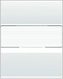 Business Voucher Check Stock - 1000 Sheets, Check in Middle, Green Pinstripe