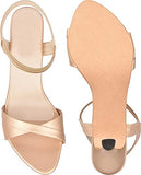 Shoetopia Womens/Girls Golden Party Slim Heeled Sandals-Eu36,Golden,3,B09GN9XRLG
