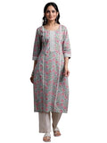Libas Women'S Cotton Printed Straight Kurta (29061R Blue
