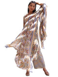 Libas Womens Printed Silk Blend Straight Kurta With Palazzos And Dupatta