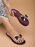Shoetopia Stylish Embellished Maroon Flats For Women /Eu39,Red,6,B0DDJKF7QV