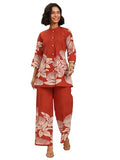Libas Women'S Cotton Co-Ords Set (400638_Orange_M)