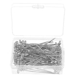 ATORSE 2x100 Pieces Metal T Pins for Sewing Knitting Crafts with Wigs Macrame 51 mm