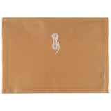 JAM PAPER Plastic Envelopes with Button & String Tie Closure - Legal Booklet - 9 3/4 x 14 1/2 - Gold - 3/Pack