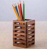 GODWILL ART Wooden Desk Organizer, Pen Stand/Pencil Stand | Pen Holder | Table Storage Organizer | Office Desk Accessories Holde