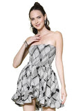 Oomph! Women'S Western & Fusion Wear Smocked Mini Dress For Women Western Black - Md935,Jet Black,Jet Black,M