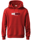 Adro Men'S Cotton Blend Neck Hooded Sweatshirt (H24-Flag-Rd_Red,RedApparel,S
