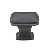 GlideRite 11/4 Inch Square Decorative Cabinet Knob, Pack of 10, Matte Black, 81091MB10