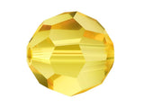 200pcs Adabele Austrian 4mm (0.16 Inch) Small Faceted Round Crystal Beads Light Topaz Yellow Compatible with Swarovski Crystals