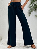 Toplot Trouser For Women || Casual Pants For Women || Loose Fit High-Waist Korean Pants || (Regular Fit | Polyester) (Women-Trouser-5229-Teal-36),Teal,36,B0DV5JX5NY
