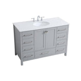 Elegant Kitchen And Bath 48 Inch Single Bathroom Vanity Cabinet - Gray