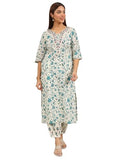 Libas Women'S Cotton Kurta Set (400466_Off White_M)