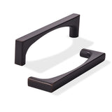khtumeware 2 Pack Solid Handles 4-Inch(102mm) Oil Rubbed Bronze Cabinet Pulls,Heavy Duty Venetian Bronze Handles Cupboards, Draw