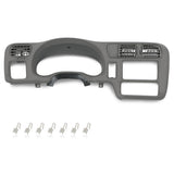 PIT66 Dashboard Cluster Dash Radio Bezel Compatible with Chevy Blazer S10 GMC Jimmy Sonoma 1998-2004 /Fit for Vehicle with Doubl