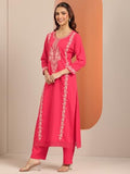 Libas Women'S Cotton Kurta Set (99439_Coral