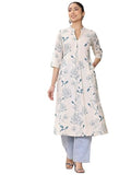 Libas Women'S Cotton Blend Straight Kurtas (29423O_Blue_L)