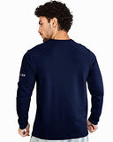 Eyebogler Mens Dry Fit Round Neck Full Sleeve Casual Tshirt Navy Blue,Navy BlueApparel,S