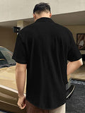 Dhruvi Trendz Mens Rayon Shirt Regular Fit Casual (Dt-Ms-6151_Black_M)