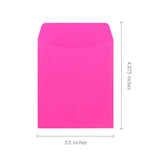Hygloss Library Card Pockets Perfect For Classroom, Arts & Crafts & Much More-Self-Adhesive-3.5X 5 , Raspberry, 30 Count