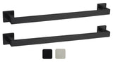 24 Inch Towel Bar 2 Pack for Bathrooms 12/16/24/28/32/36 Inch Stainless Steel 304 Matte Black Towel Holder Modern Square Towel R