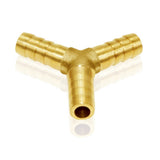 Joywayus 5/16 large (9mm) Hose Barb Y Shaped 3 Way Union Fitting Intersection/Split Brass Water/Fuel/Air