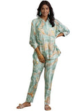 Libas Womens Printed Silk Blend Co-Ord Set For Women