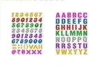 Ecletsparkle Numbers And Alphabet Designed Glitter Stickers Used For Making Scrap Book And Projects