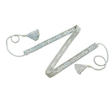Slim And Sleek Silver Mirror Work Waist Belt For Girls And Women (44)