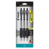 Pilot G2 Roller Gel Ultra Fine .038mm Black Ink Comfort Grip Pens (3 Count)